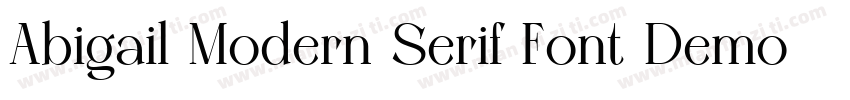 Abigail Modern Serif Font Demo字体转换